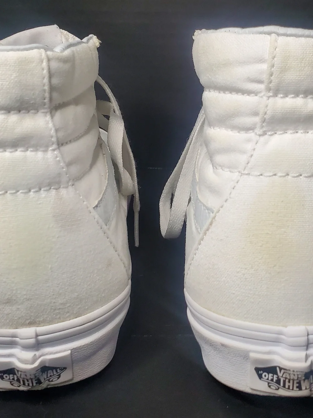 Vans Sk8-Hi High Top Sneakers in White - Women's 7.5 Mens 6
